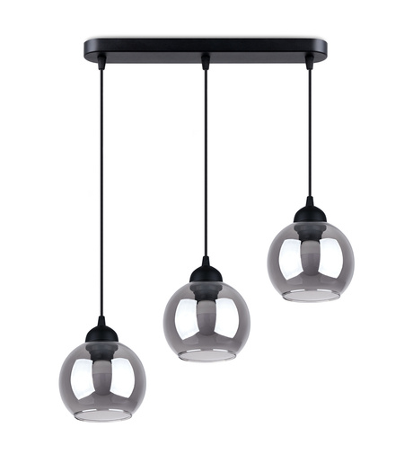 ALINO 3 lampe suspendue noire + 3x ampoule LED E27 4000K Cold 7,5W 690lm