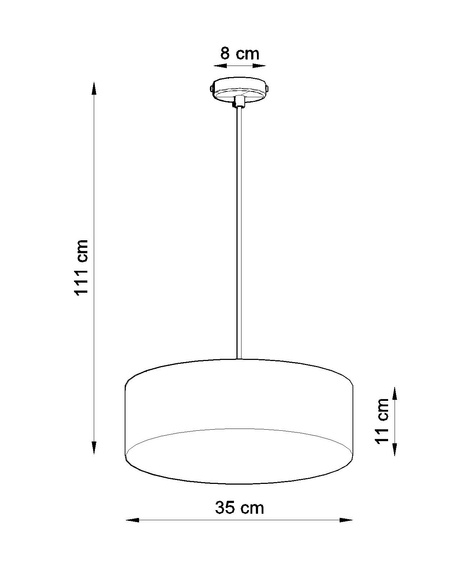 Lampe suspendue ARENA 35 GREY + 2x ampoule LED E27 3000K Warm 7.5W 620lm