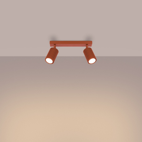 Plafonnier KARBON 2 rouge ocre