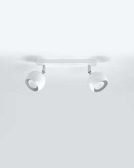 Plafond OCULARE 2 blanc + 2x ampoule LED GU-10 4000K Froid 7W 630lm