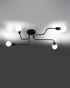 Lustre VECTOR 4 noir + 4x ampoule LED E27 3000K Warm 7.5W 620lm