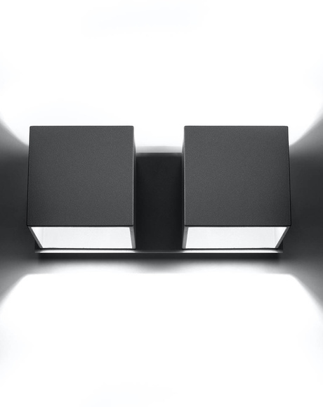 Applique QUAD 2 grise + 2x ampoule LED G9 3000K Warm 4.5W 510lm