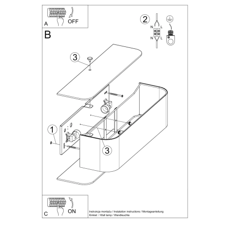 Applique LOKKO blanc