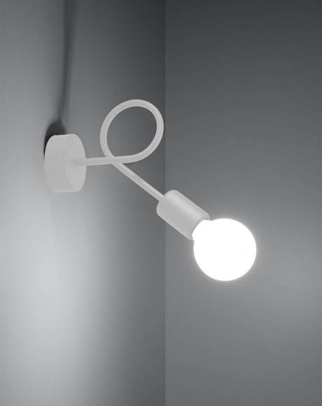 Applique SUPEŁ blanc + 1X ampoule LED E27 3000K 7W 760lm
