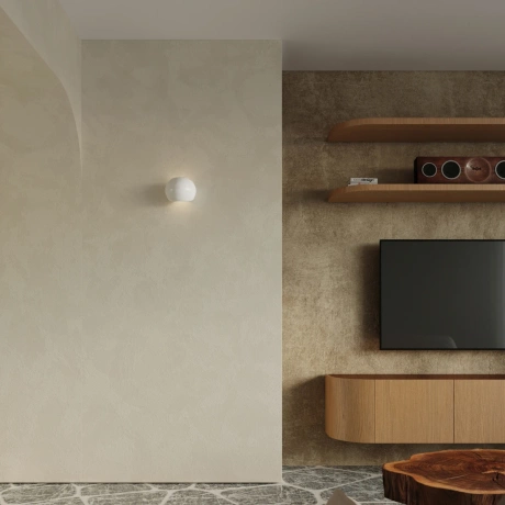 Applique vernie GLOBE blanc brillant