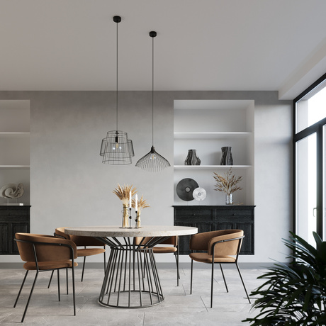 Lampe suspendue UMB noire + 1x ampoule LED E27 4000K Cold 7,5W 650lm