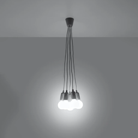 Lampe suspendue DIEGO 5 gris