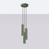 Lampe suspendue KARBON 3P vert olive