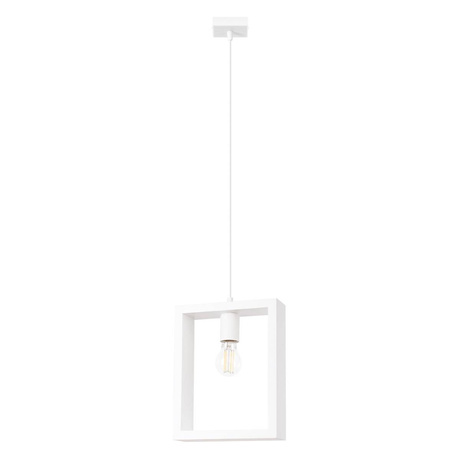 Lampe suspendue ARIES blanche + 1x ampoule LED E27 3000K Warm 7,5W 620lm