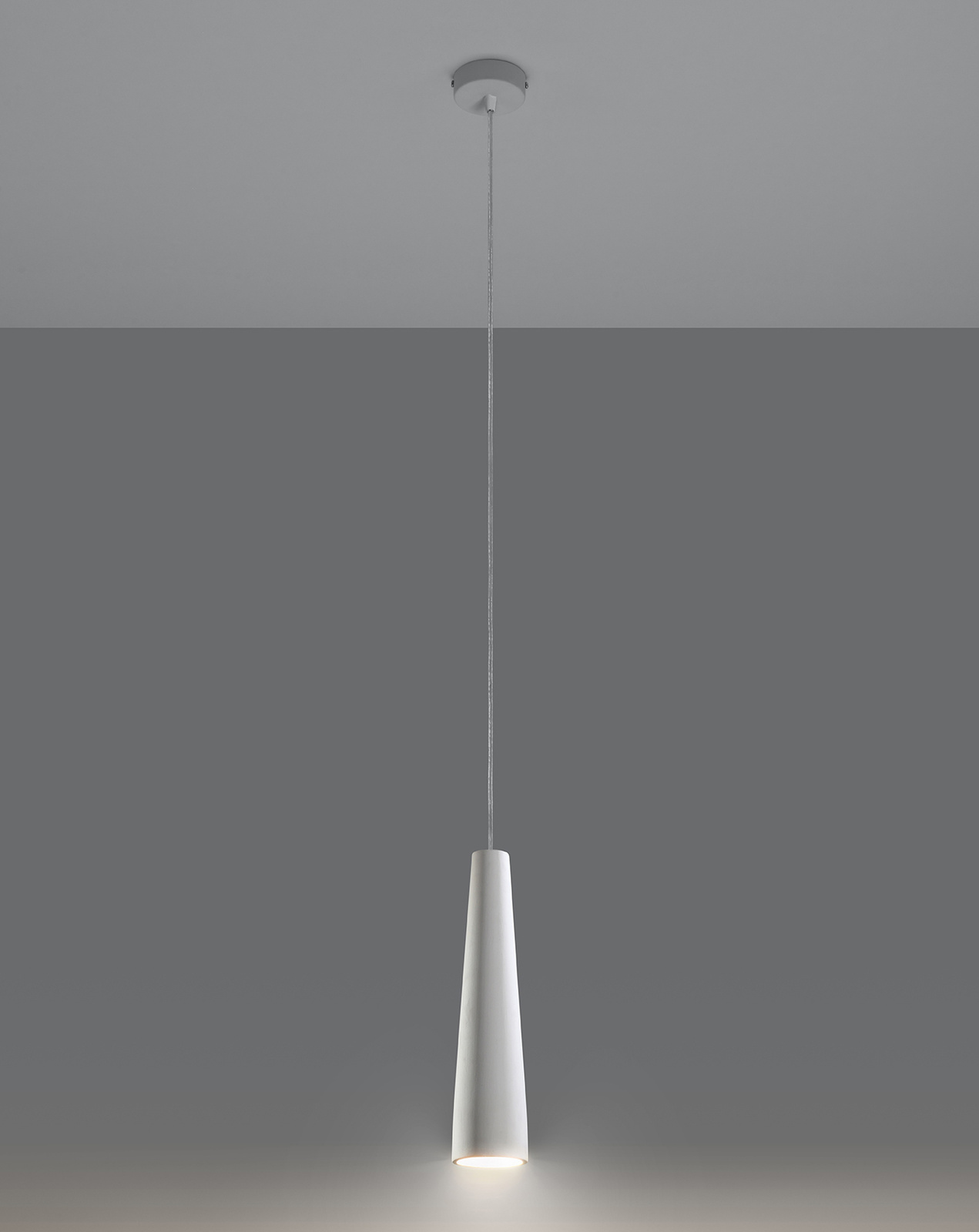 Lampe suspendue en céramique ELECTRA blanc + 1x ampoule LED GU-10 4000K Froid 7W 630lm