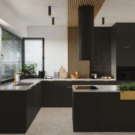 Plafonnier NERO 12,5 noir/doré