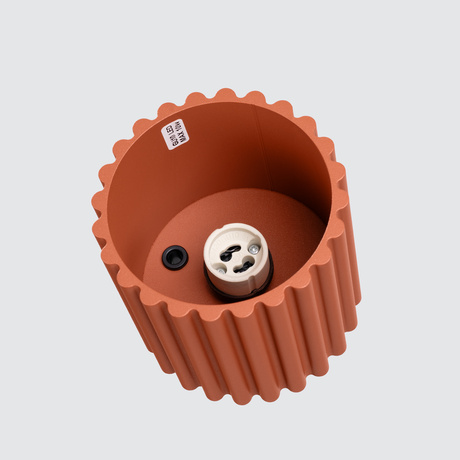 Plafonnier AURA 1 rouge ochra GU10