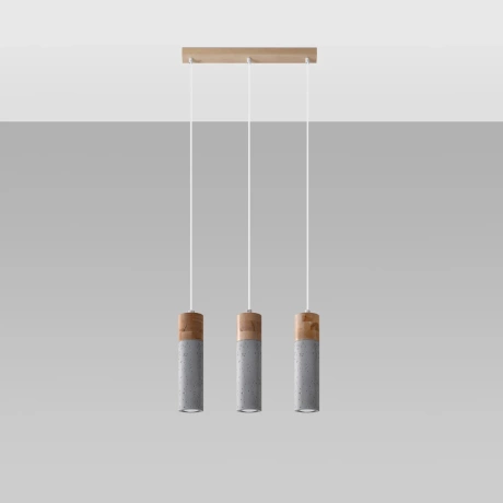 Lampe pendante ZANE 3 gris