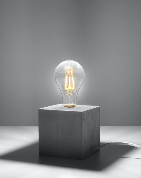 Lampe de bureau en béton ARIZ + 1x ampoule LED E27 4000K Cold 7.5W 650lm