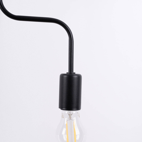 Lustre VECTOR 4 noir + 4X ampoule LED E27 3000K 7W 760lm
