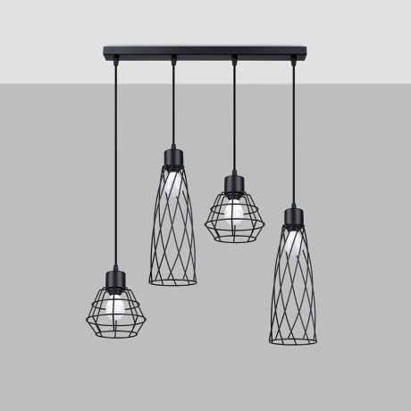 Lampe suspendue SUBA 4L noir