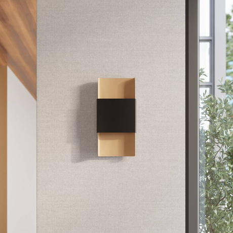 Applique DURLIN or/noir + 2x ampoule LED G9 4000K froide 4.5W 460lm