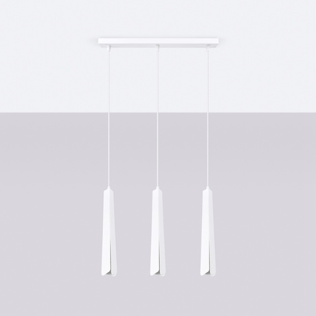 PRYSM Lampe suspendue 3L blanche + 3x ampoule LED G9 4000K froide 4.5W 460lm