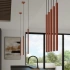 Lampe suspendue PASTELO 2 rouge ocre