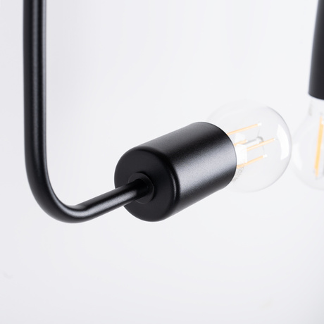 Lustre VECTOR 8 noir + 8X ampoule LED E27 3000K 7W 760lm