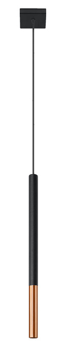 Lampe suspendue MOZAICA 1 noir/cuivre + 1x ampoule LED G9 4000K Cold 4,5W 530lm