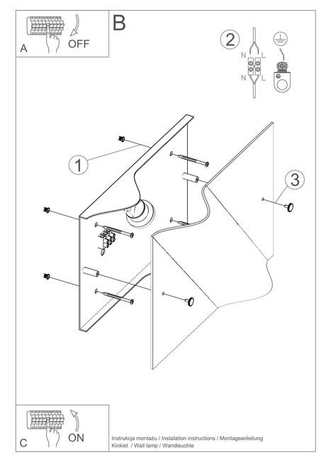 Applique BUBBLE + 1x ampoule LED E27 3000K Warm 7.5W 620lm