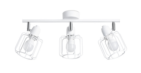 BELUCI 3 plafond blanc + 3x ampoule LED E14 4000K Froid 7.5W 680lm