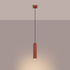 Lampe suspendue KARBON 1 rouge ocre