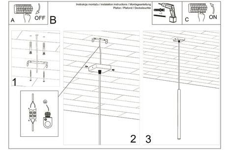 PASTELO 1 lampe suspendue blanche + 1x ampoule LED G9 4000K Cold 4,5W 530lm