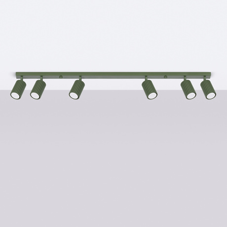 Plafonnier KARBON 6L vert olive
