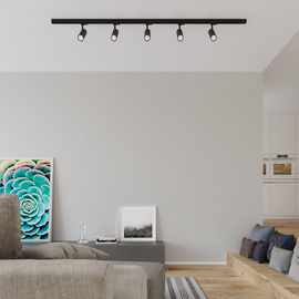 Plafonnier, 5 points, système de rail triphasé, DIREZIONE