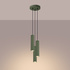 Lampe suspendue KARBON 3P vert olive