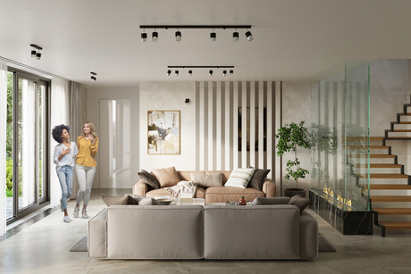 Plafond NERO 2 noir/chrome + 2x ampoule LED GU-10 3000K Warm 7W 620lm