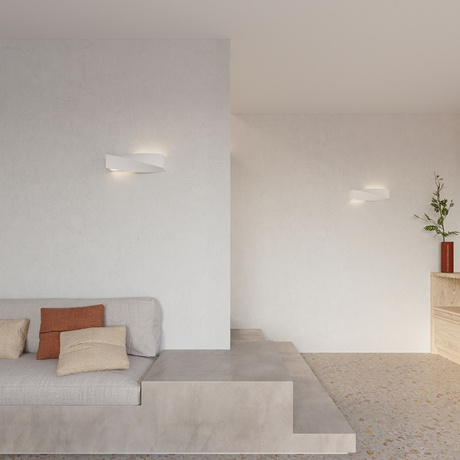 Applique en céramique SIGMA blanc + 1x ampoule LED E27 3000K Warm 7.5W 620lm