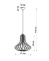 Lampe suspendue ELZA bois naturel + 1x ampoule LED E27 4000K Froid 7,5W 650lm