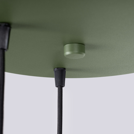 Lampe suspendue ESTRIA 3P beige/vert olive