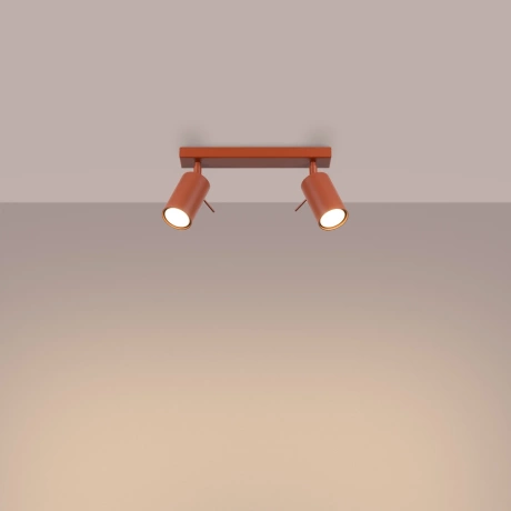 Plafonnier RING 2 rouge ochra