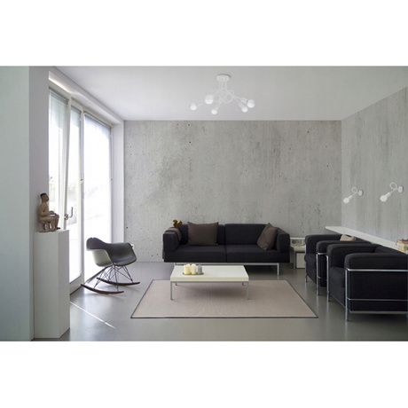 Lustre SUPEŁ 5 blanc + 5X ampoule LED E27 3000K 7W 760lm