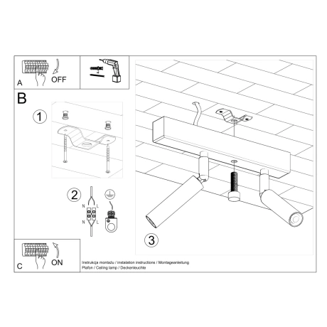 Plafonnier EYETECH 2 blanc