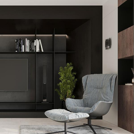 Applique HESTIA noire + 1x ampoule LED G9 4000K froide 4,5W 530lm