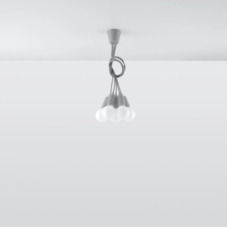 Lampe suspendue DIEGO 5 gris
