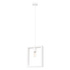 Lampe suspendue ARIES blanche + 1x ampoule LED E27 4000K froide 7,5W 690lm