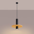 Lampe suspendue PELTA 1 noir/jaune