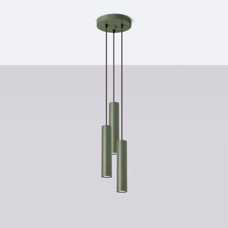 Lampe pendante LAGOS 3P vert olive