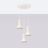 Lampe suspendue ESTRIA 3P beige