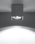 Plafond VALDE 140 béton + 1x ampoule LED GU10 AR111 4000K froid 12W 850lm [WOJ+14147].