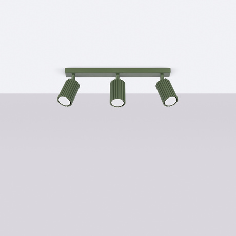 Plafonnier KARBON 3L vert olive