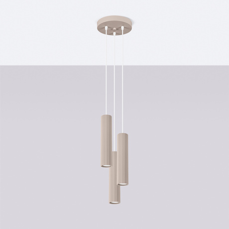 Lampe suspendue KARBON 3P taupe
