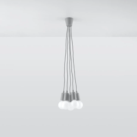 Lampe suspendue DIEGO 5 gris