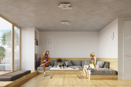 Plafond FABIANO + 3x Ampoule LED E27 4000K Froid 7.5W 650lm